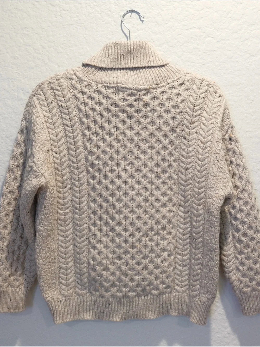 Aran Sweater Market Merino Wool Cable Knit Sweater Women’s M Oatmeal Ireland